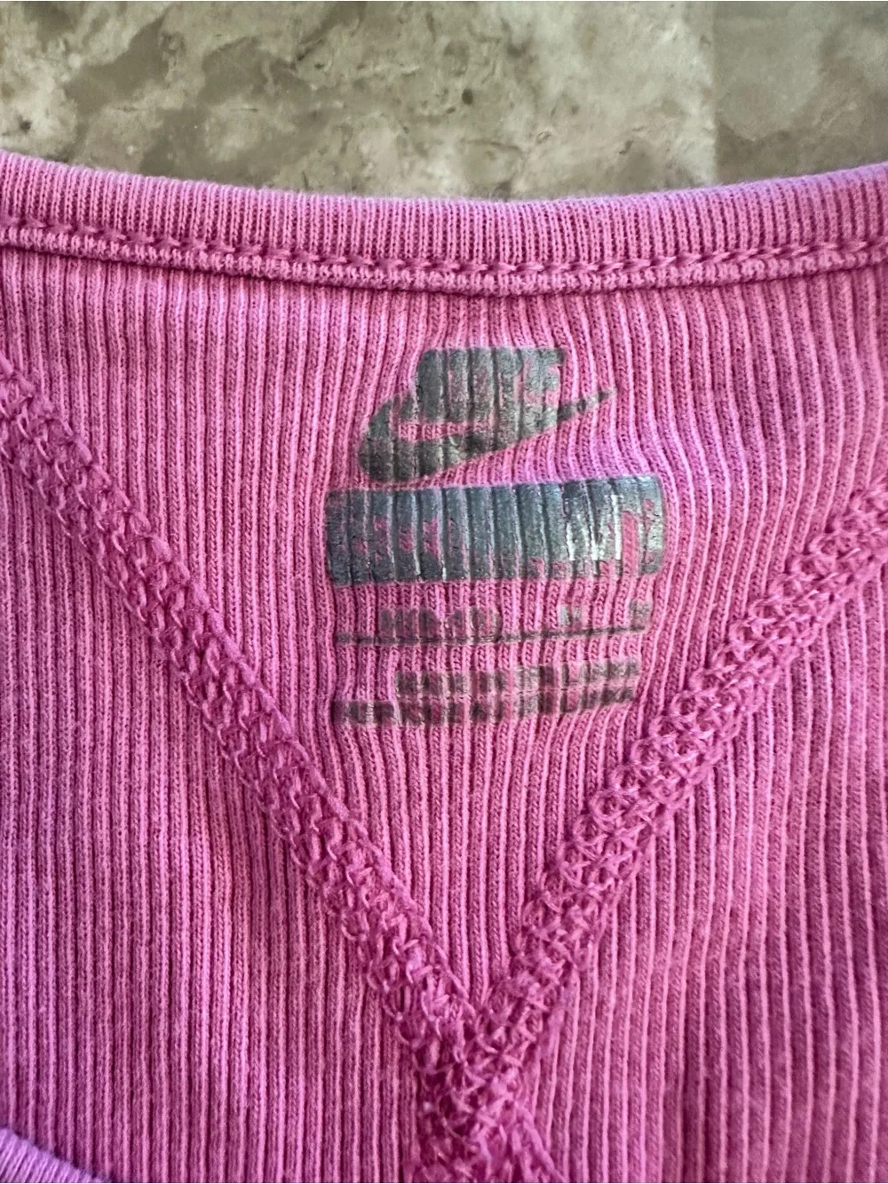 Nike Ribbed Workout Tank Top Womens Size Medium - Pink Fitness